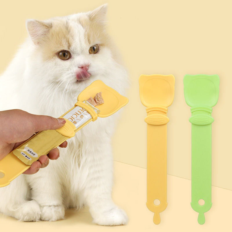 Sliding Squeeze Pet Treat Spoon