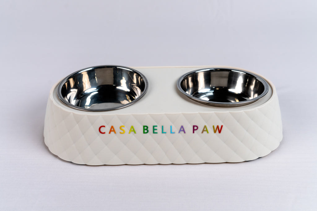 Double Stainless Steel Pet Feeder Bowl