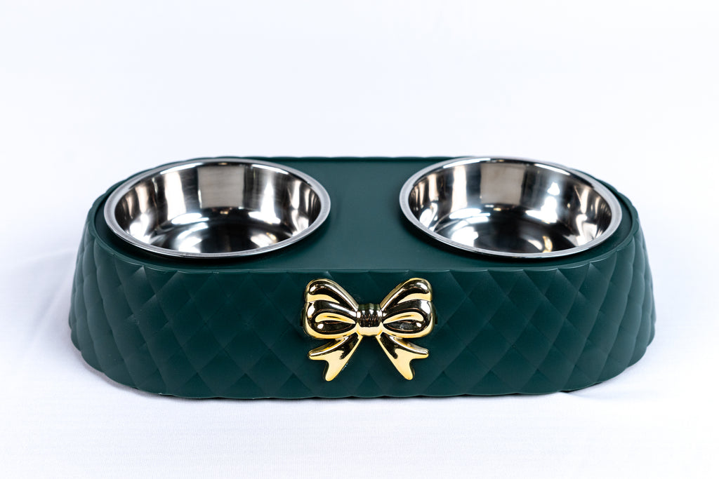 Double Stainless Steel Pet Feeder Bowl