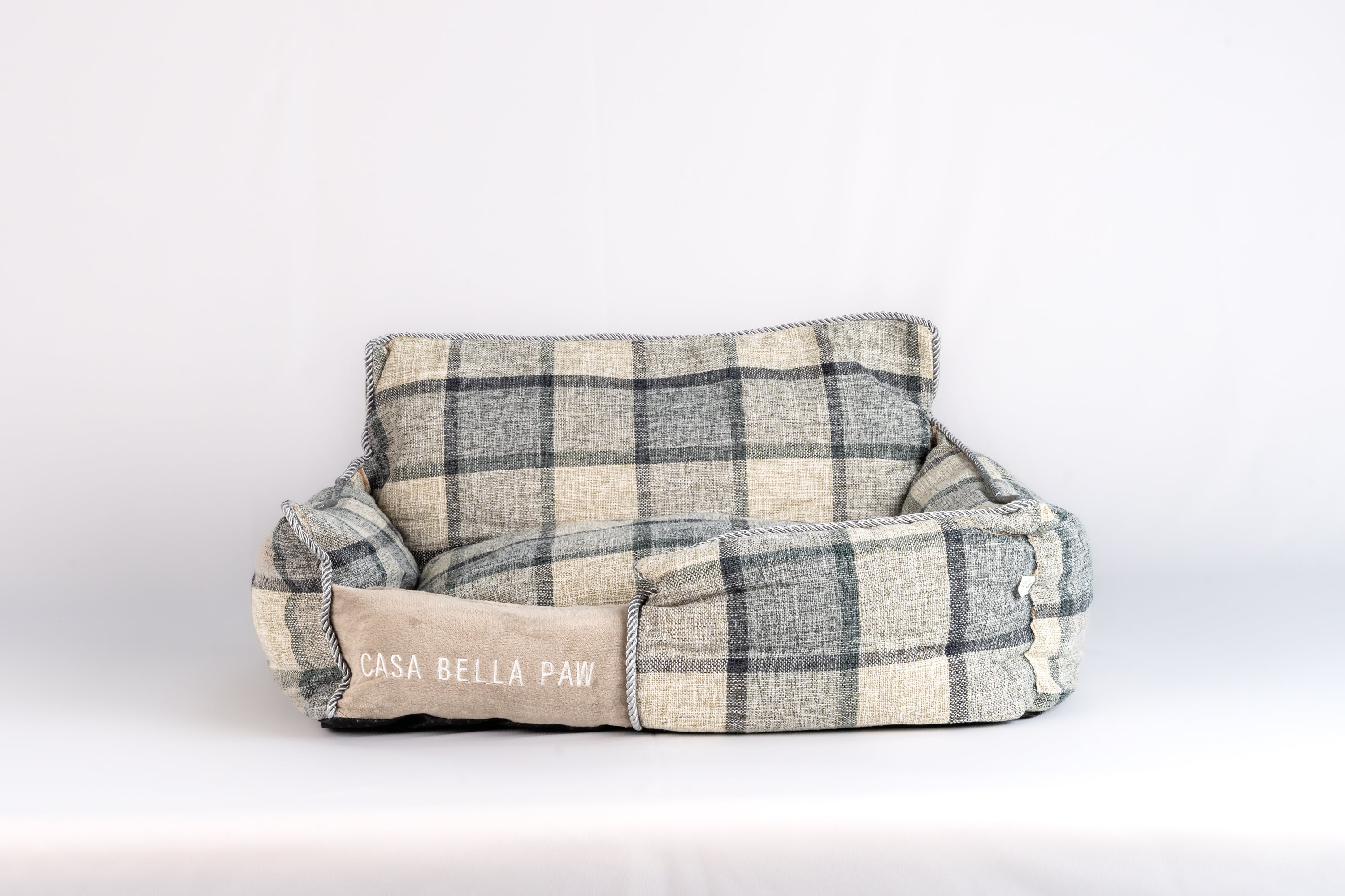 Designer Plaid Luxury Pet Bed