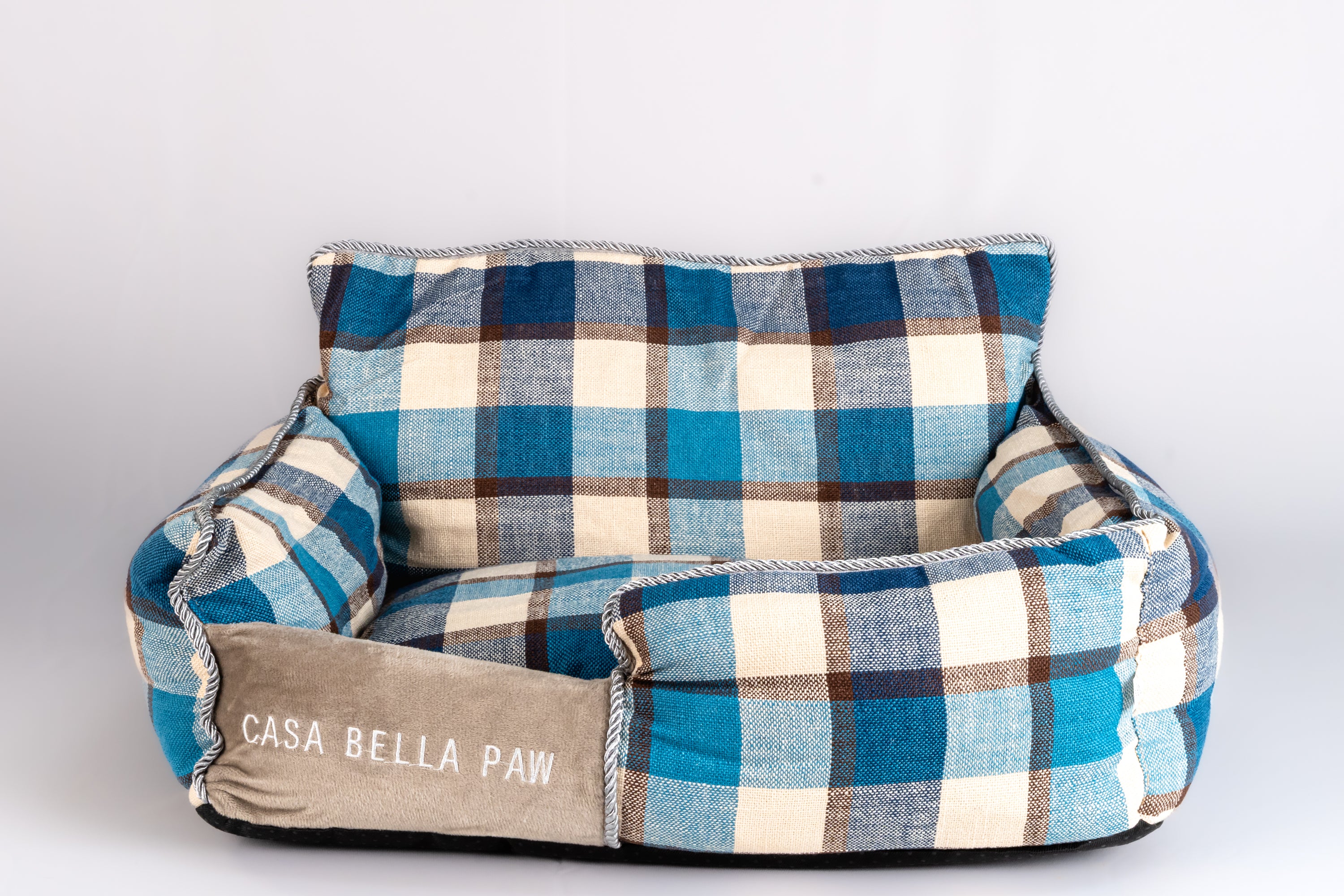 Designer Plaid Luxury Pet Bed