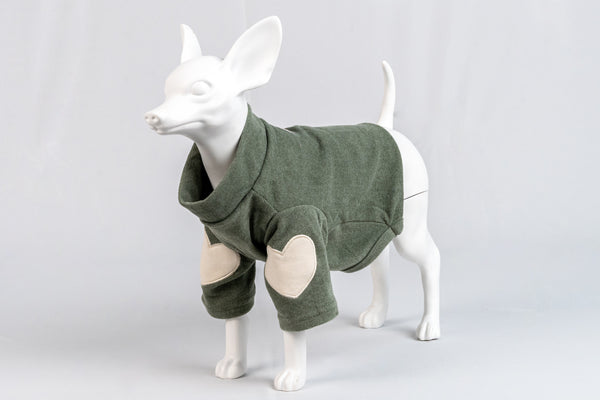 Heart Appliqué Ultra-Soft Polo Neck T-Shirt for Pets