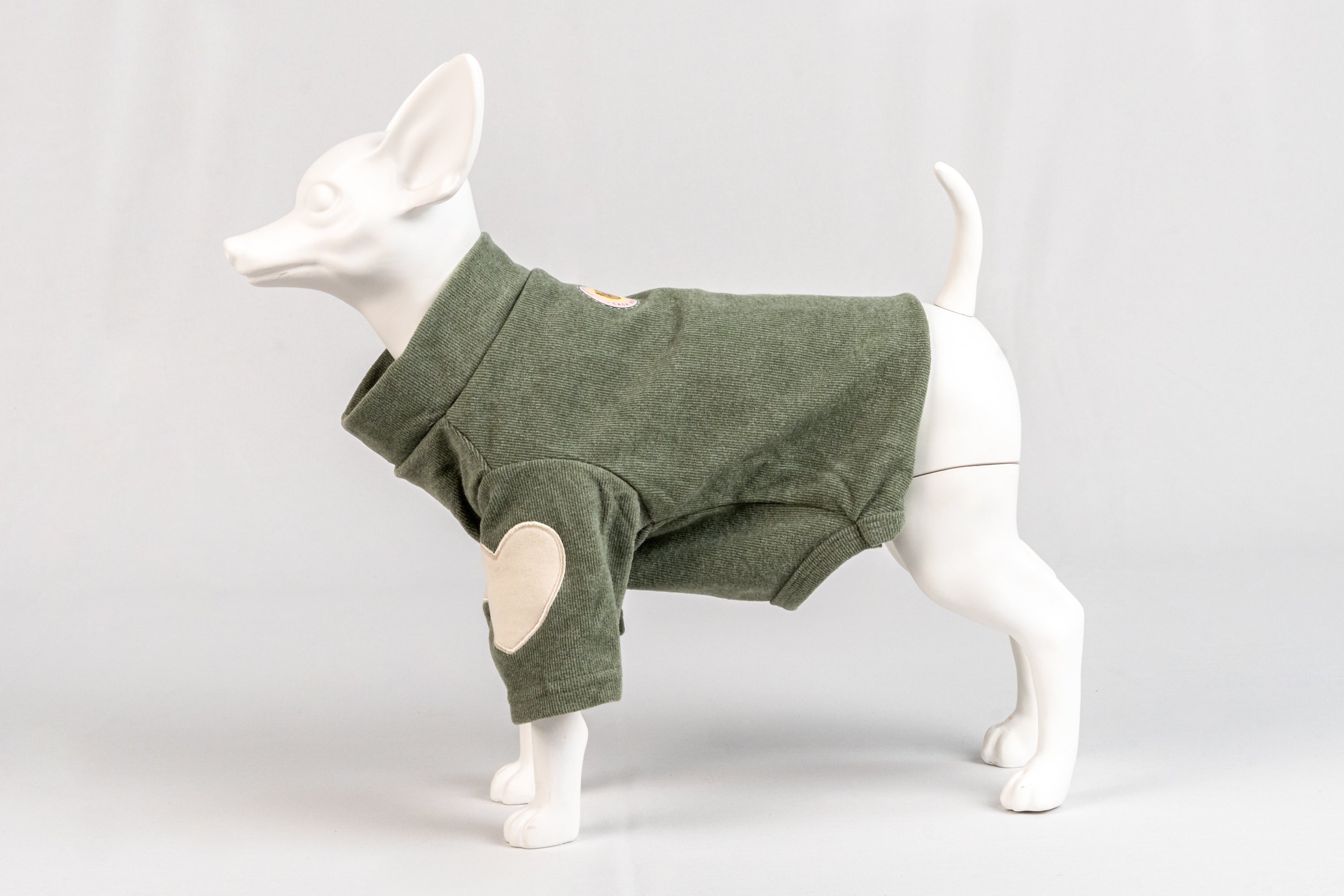 Heart Appliqué Ultra-Soft Polo Neck T-Shirt for Pets