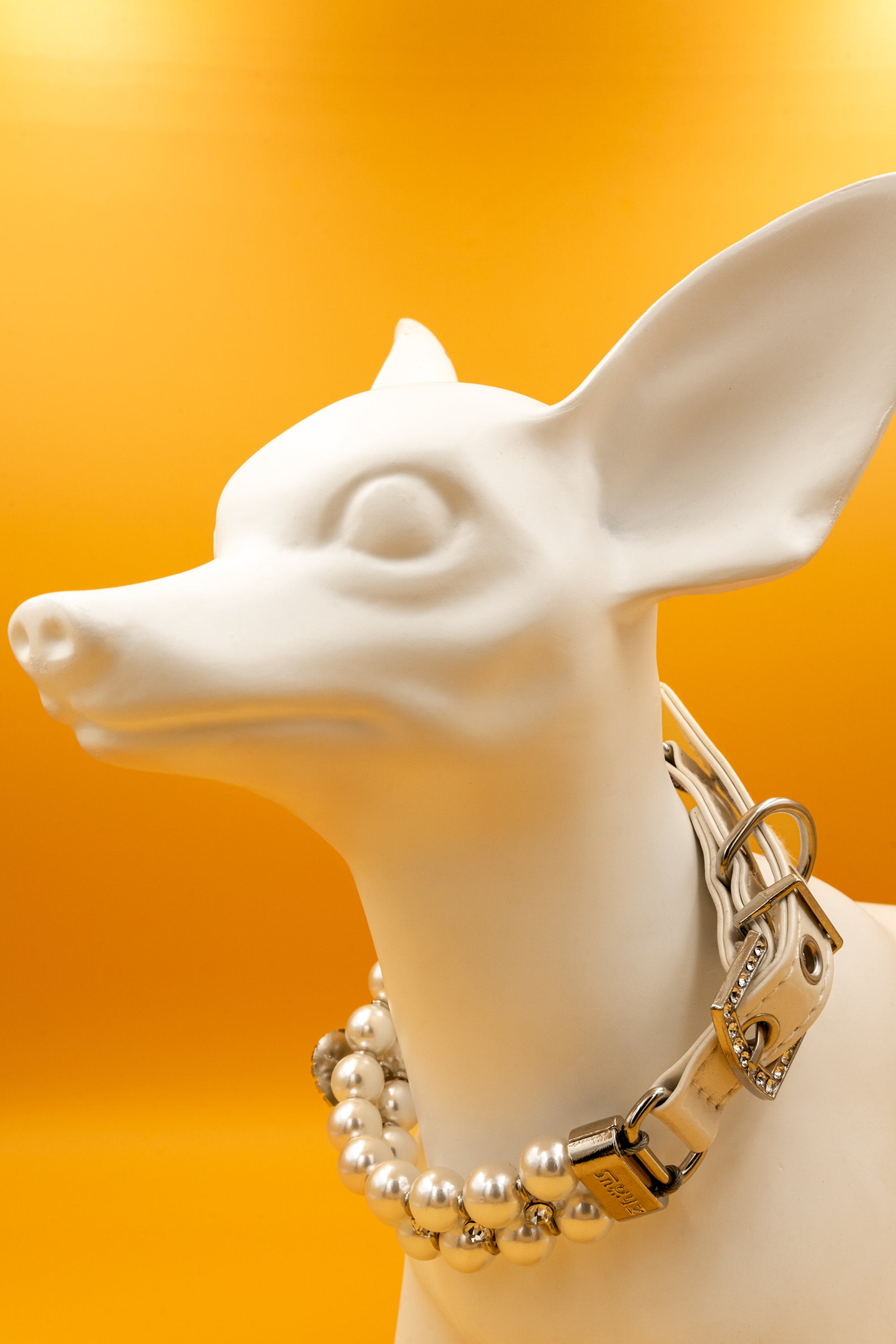 Pearl Embellished Pet Collar