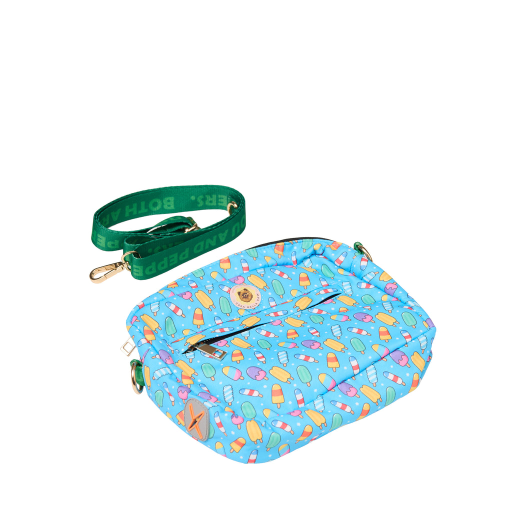 Ice Cream Print Dog Walk Essentials Set – Harness, Leash, Bag & Accessories