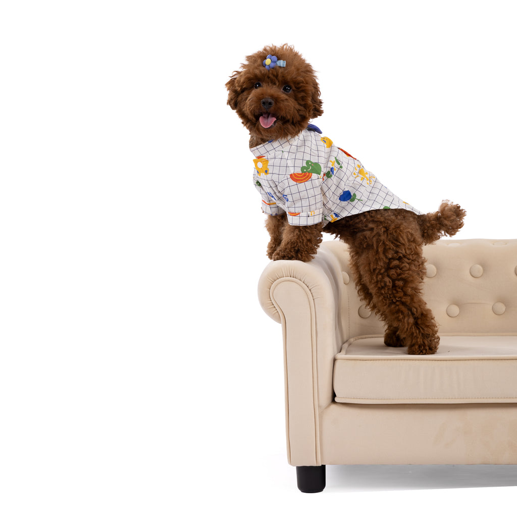 Colorful Check Printed Shirt with Bow