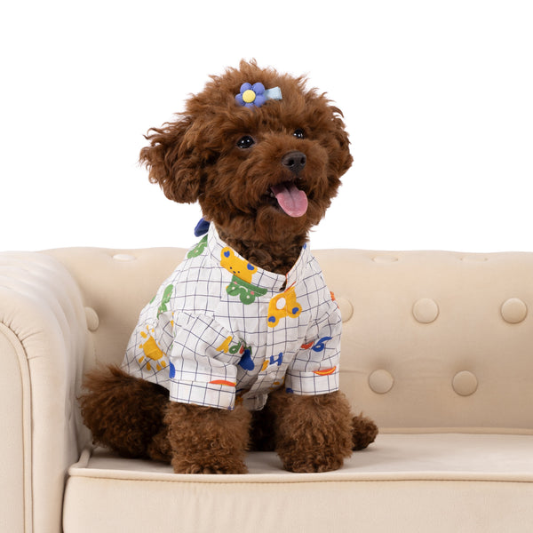 Colorful Check Printed Shirt with Bow