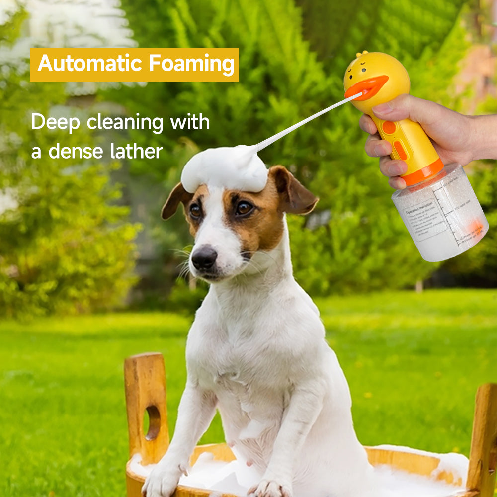 Duck-Shaped Pet Bath Bubble Machine