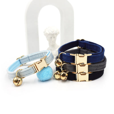 Velvet Bell Cat Collar