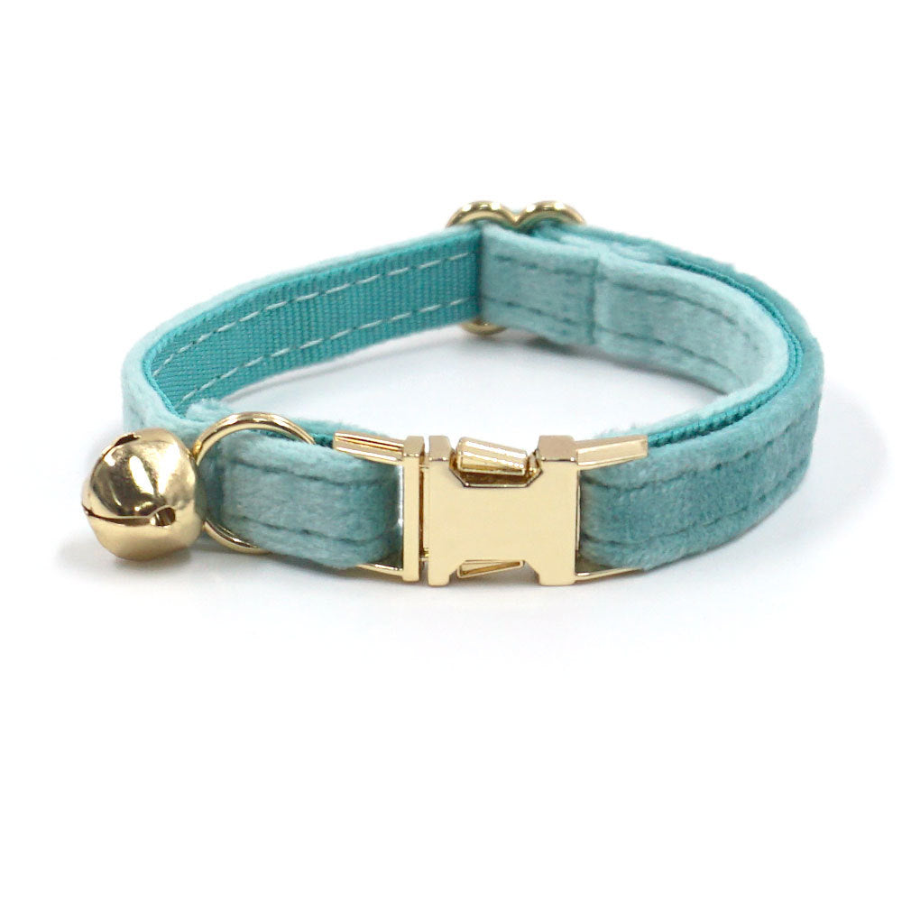 Velvet Bell Cat Collar