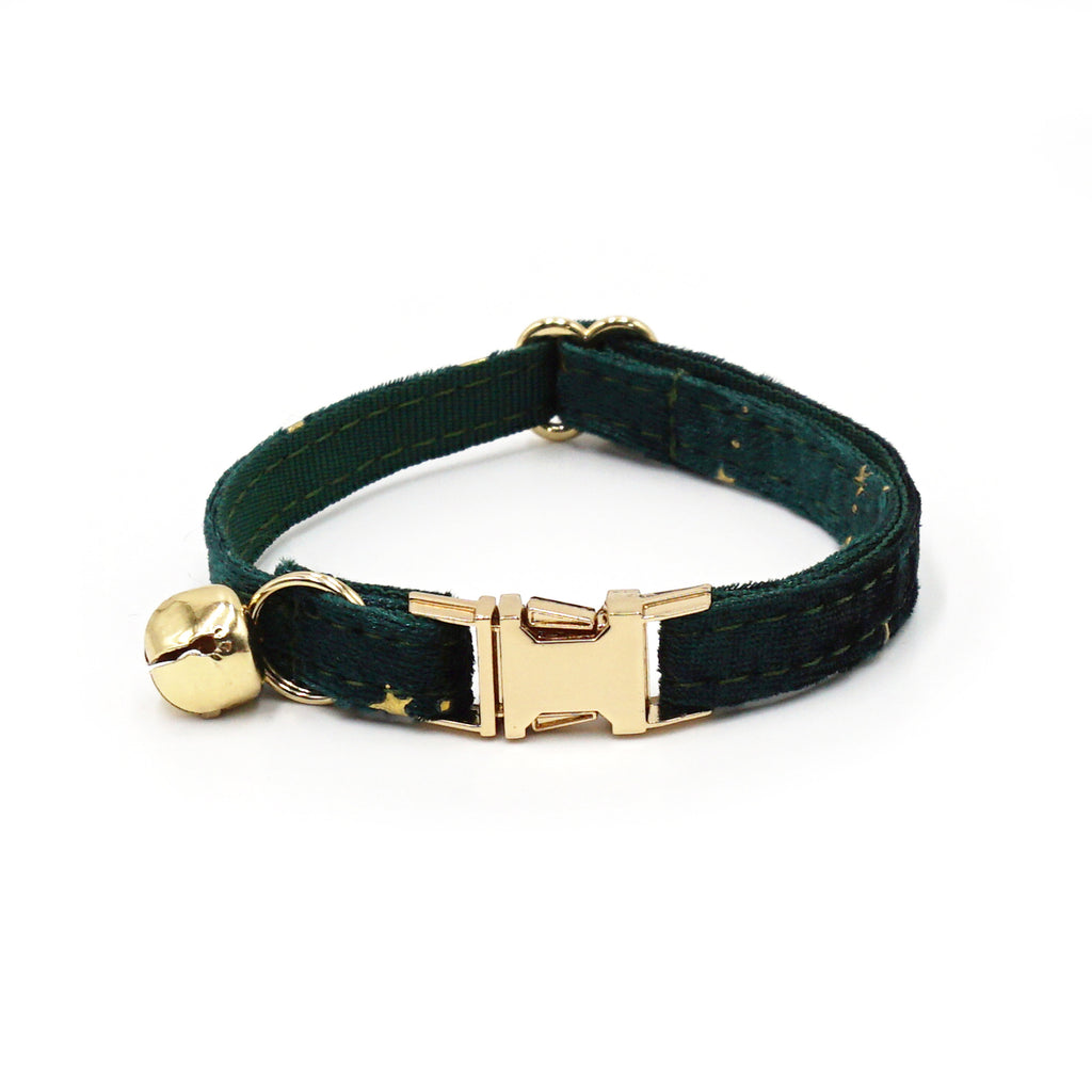 Velvet Bell Cat Collar