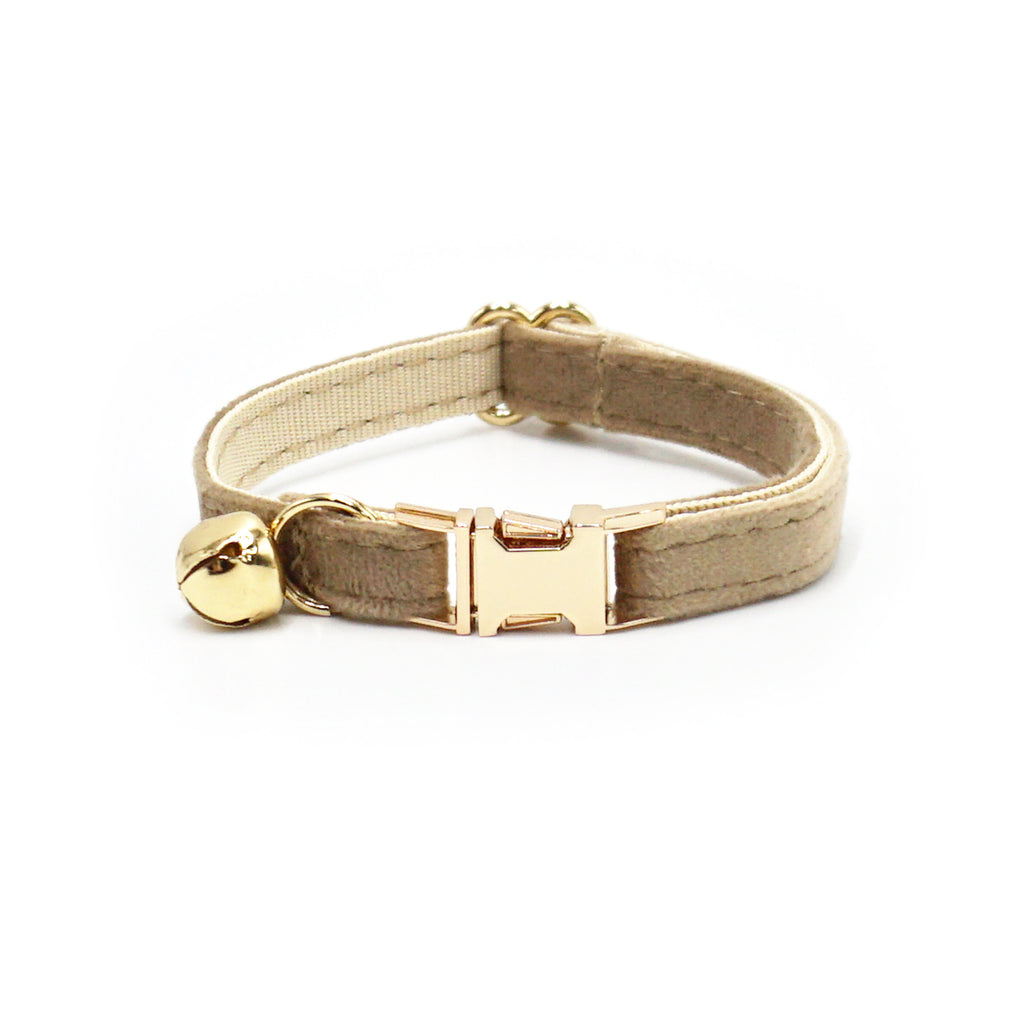 Velvet Bell Cat Collar