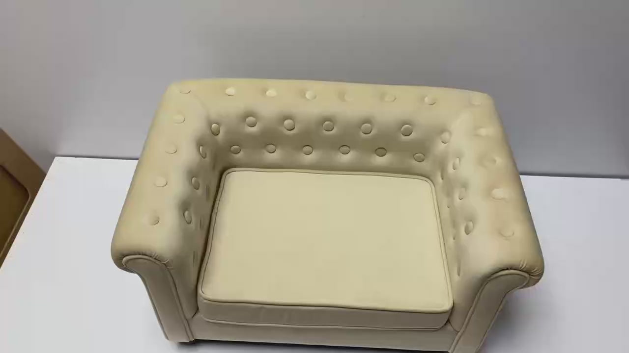 Luxe Button-Tufted Chesterfield Pet Sofa