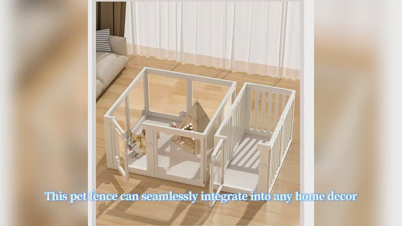 Transparent Indoor Pet Fence – Modular Safe Play Area